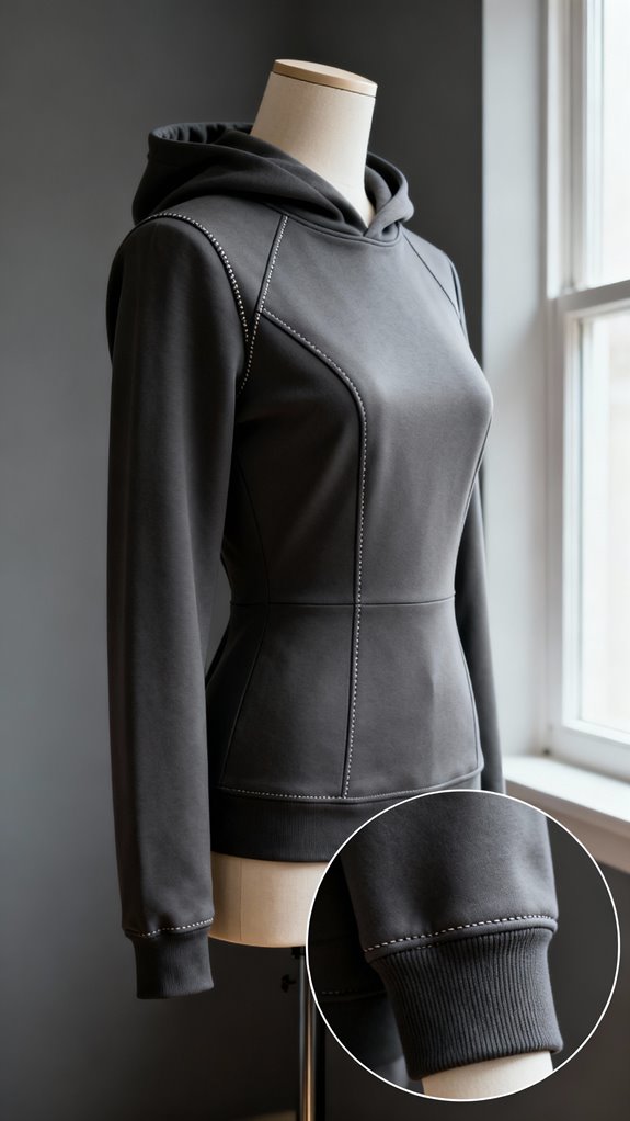 slim fit hoodie construction tips