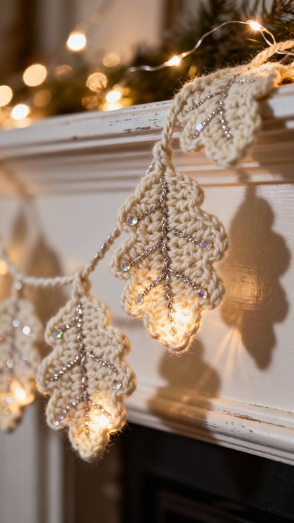 sparkling autumn leaf garland
