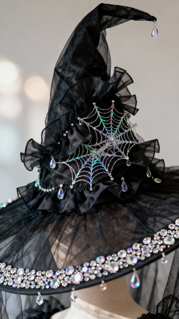 sparkling tulle witch hat