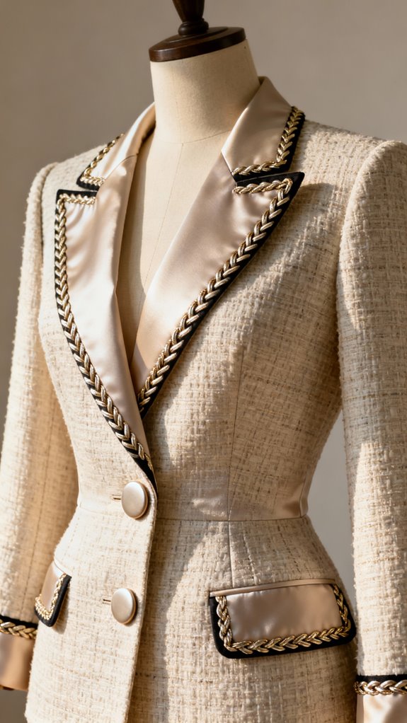statement buttons and trim
