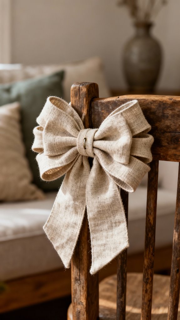 stiffened decorative bows creation