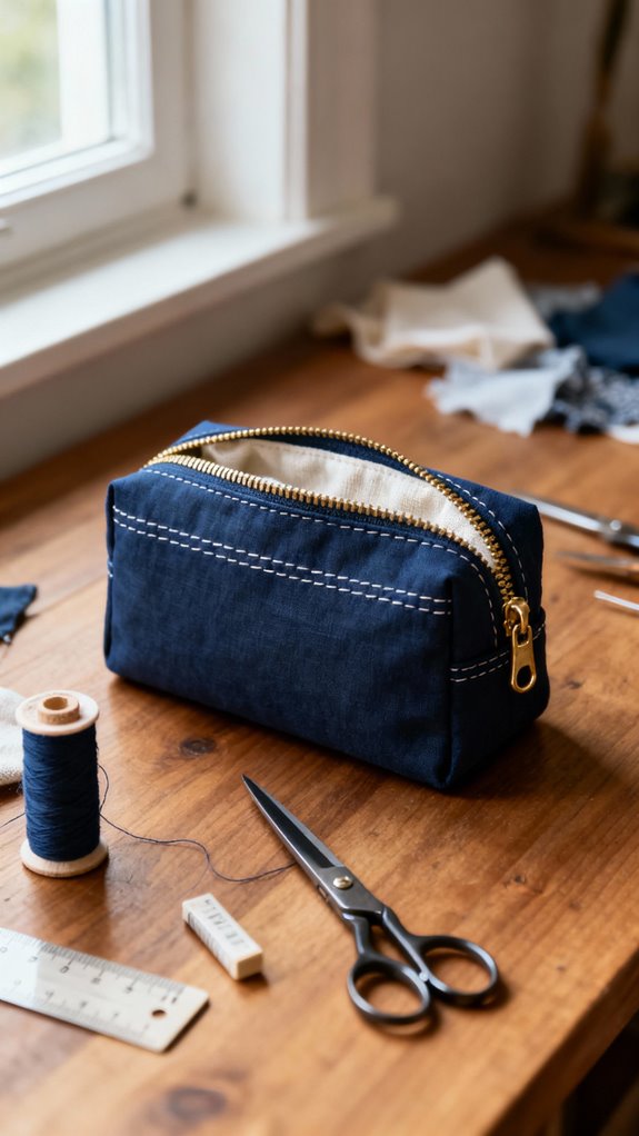 streamlined zip closure pouch tutorial