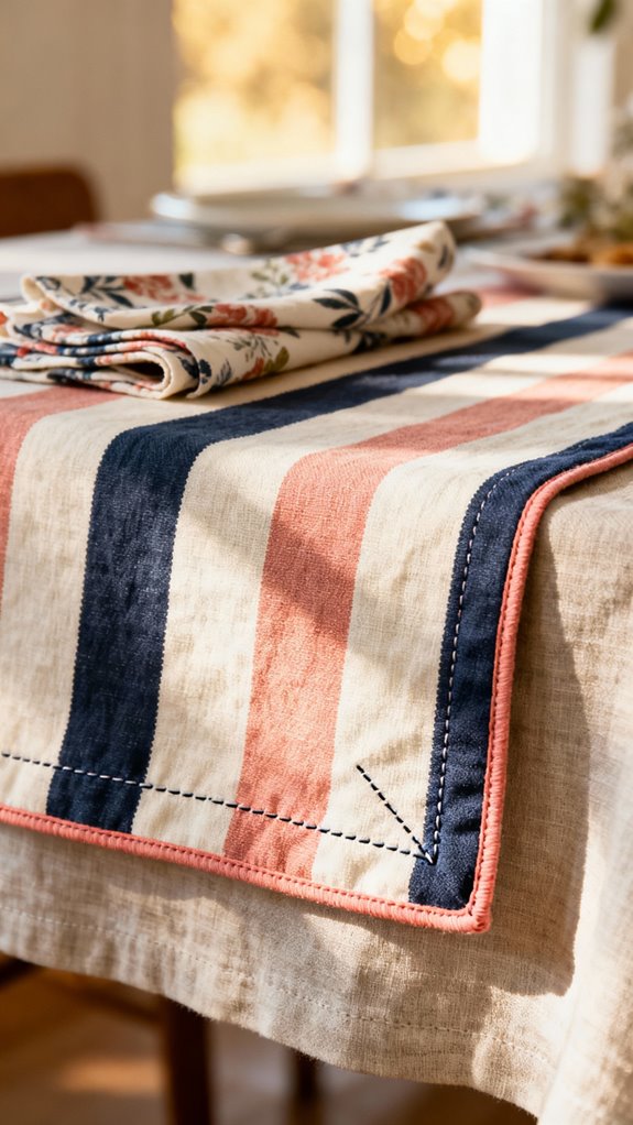 striped placemats sewing guide