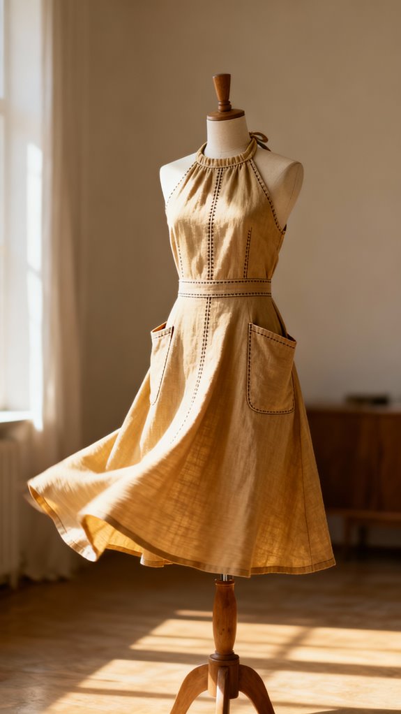 stylish a line halter dress