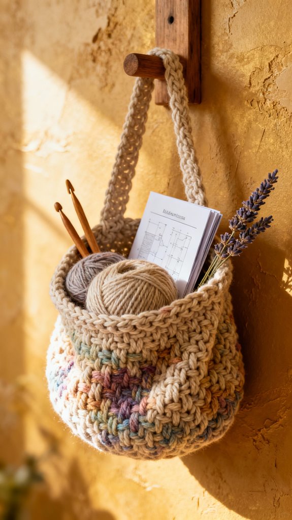 stylish crochet storage solution