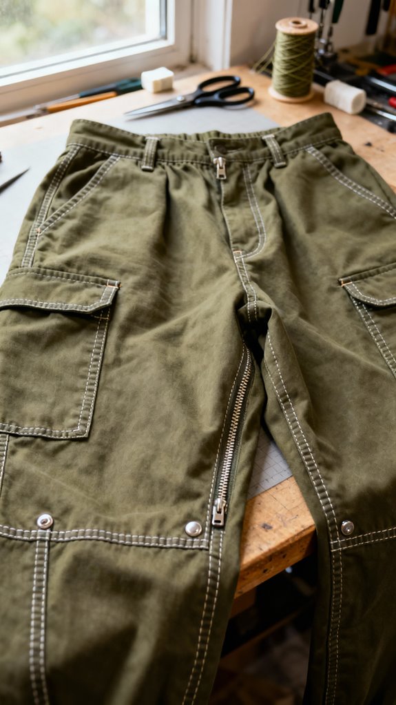 stylish durable twill baggy pants
