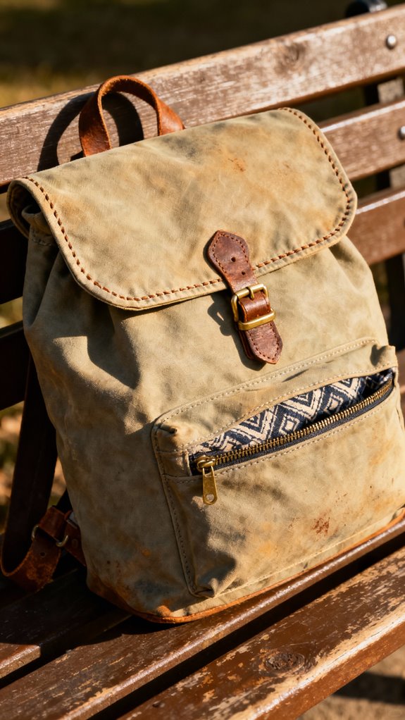 stylish fold over backpack design