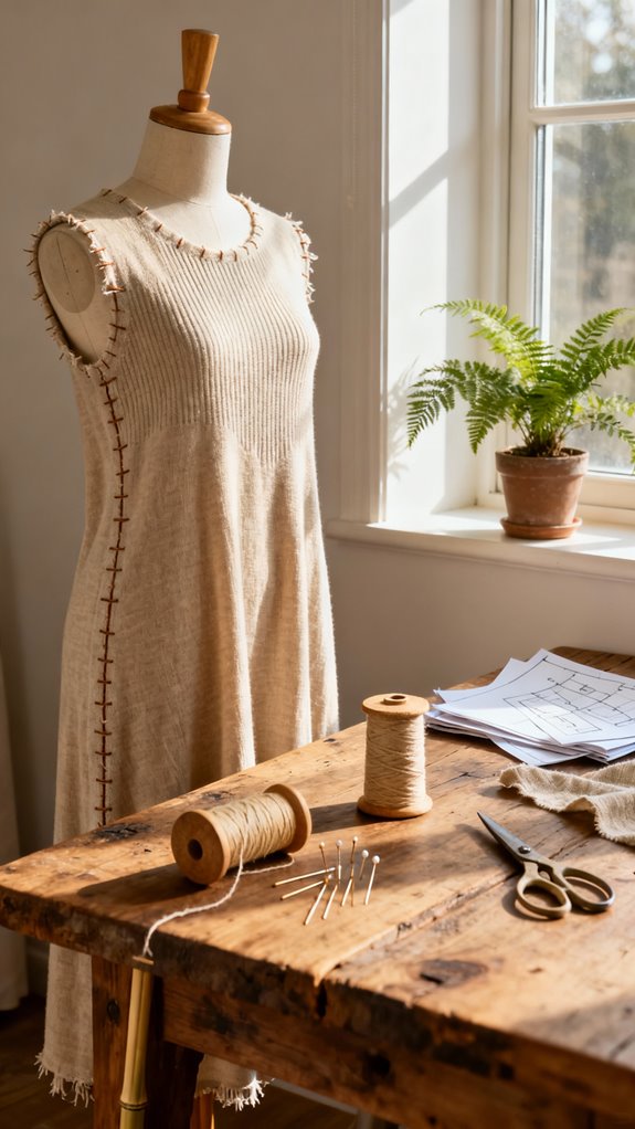 sustainable bamboo modal dress sewing