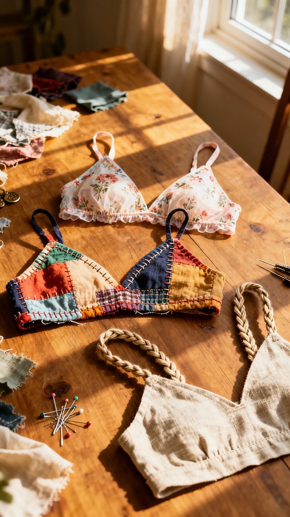 sustainable bralette top sewing