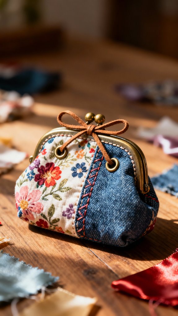 sustainable scrap coin purses