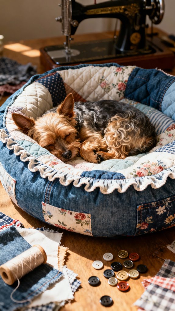 sustainable upcycled dog beds