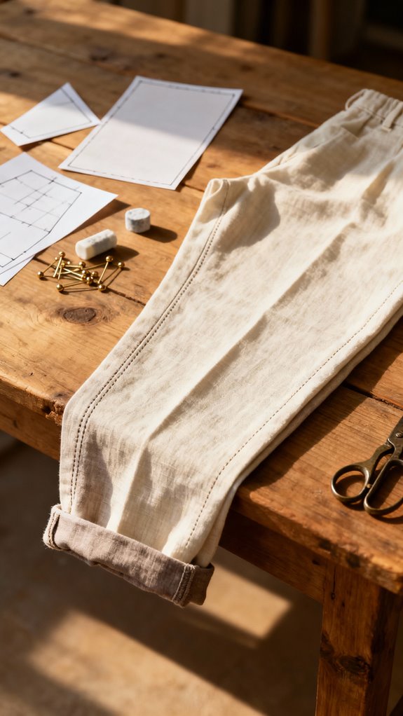 sustainable zero waste linen pants
