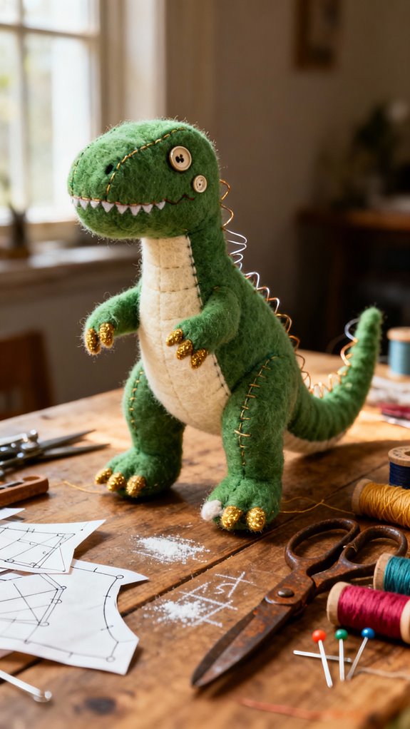 t rex plush sewing pattern