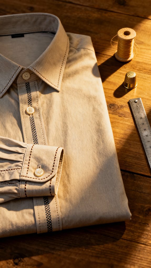 tailored cuffed sleeve placket