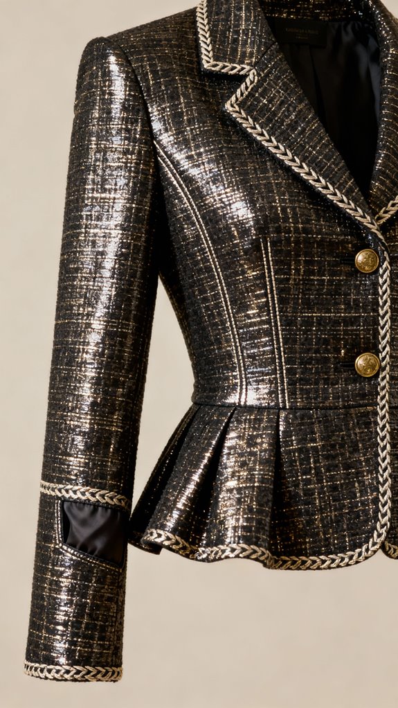 tailored waist length cropped jacket