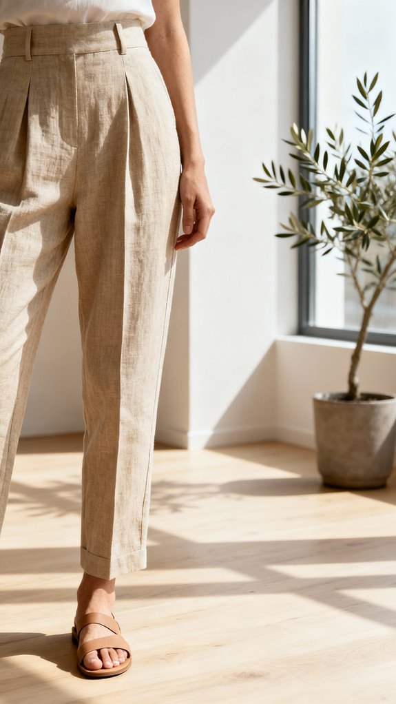 tapered linen pants versatility