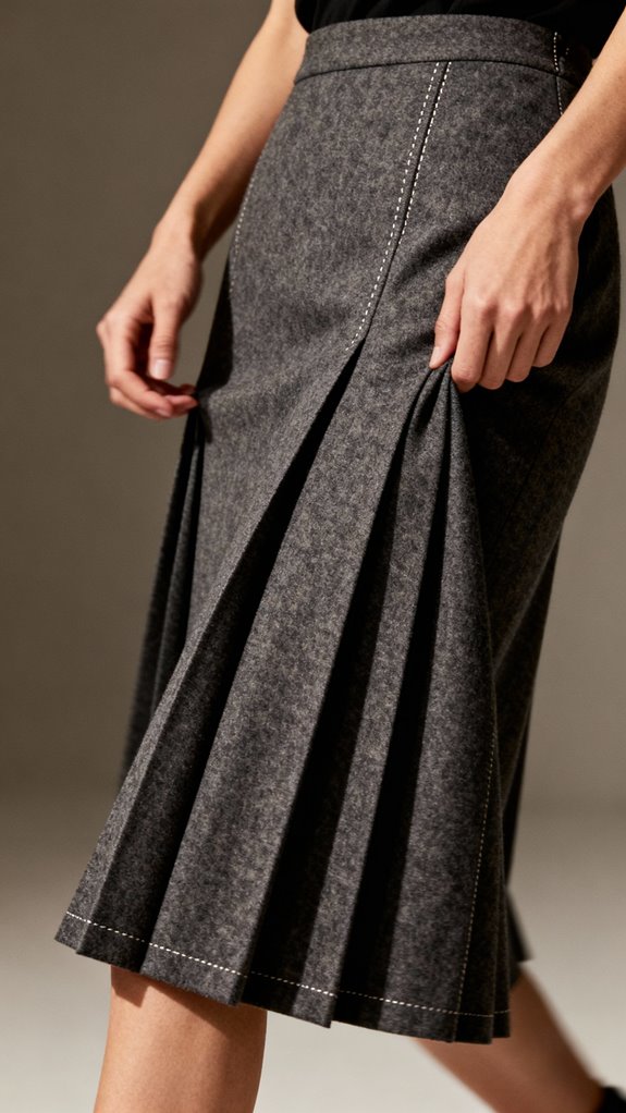 tapered pleats for comfort