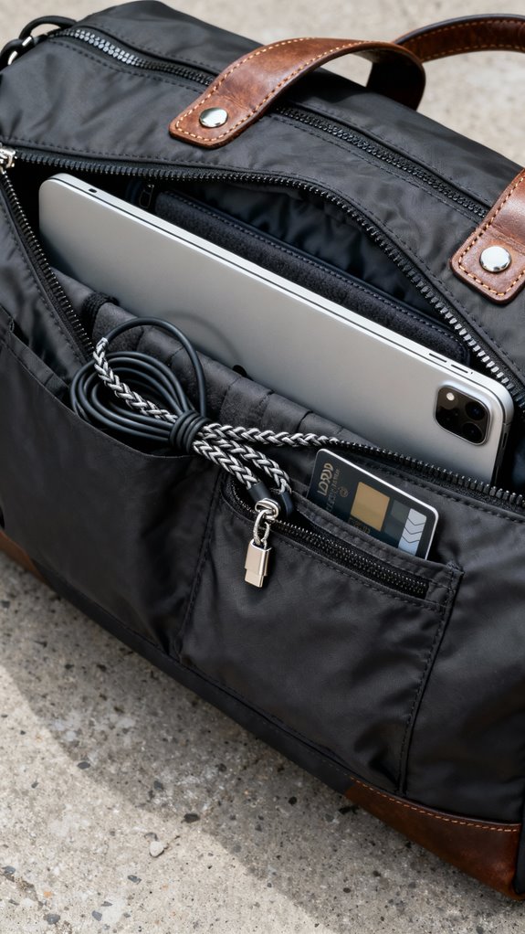 tech savvy travel duffle features