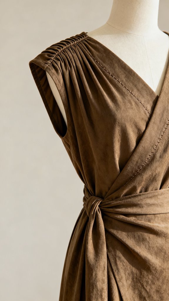 textured wrap dress techniques