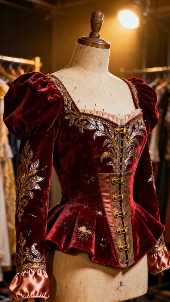 theatrical peplum bolero design