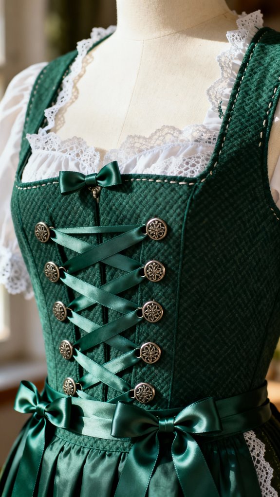 traditional dirndl embellishments detailed