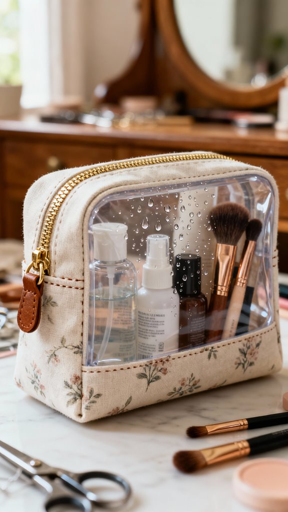 transparent toiletry pouch tutorial