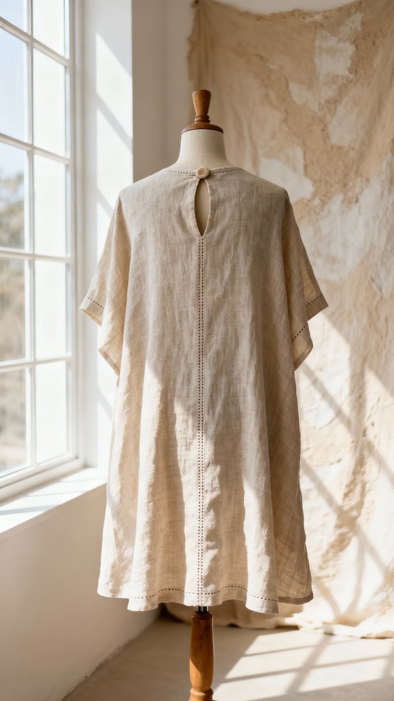 trapeze dress with keyhole