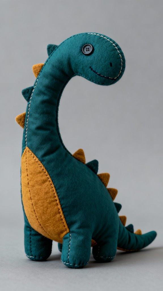 two tone dinosaur sewing technique