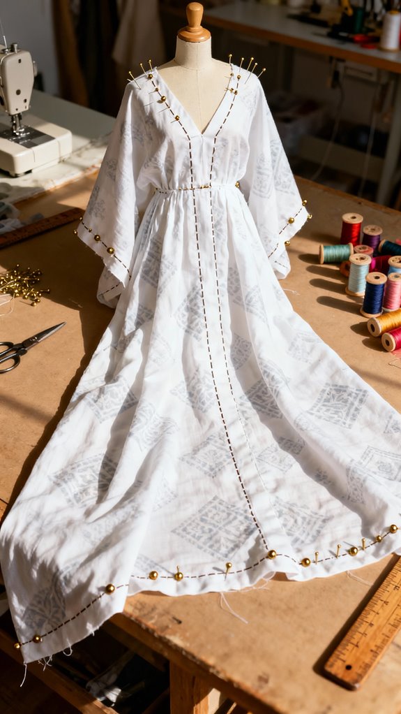 upcycled bed sheet kaftans