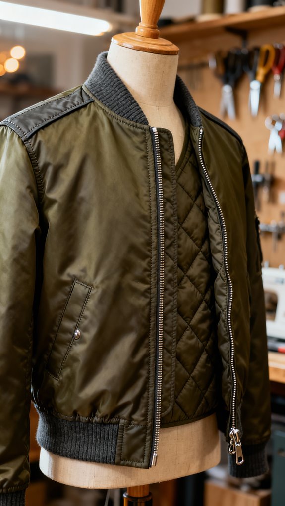 upcycled bomber jacket craftsmanship