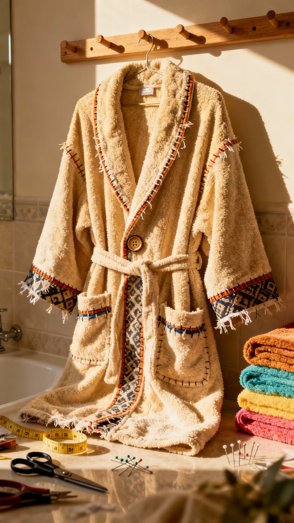 upcycled cozy bathrobe project