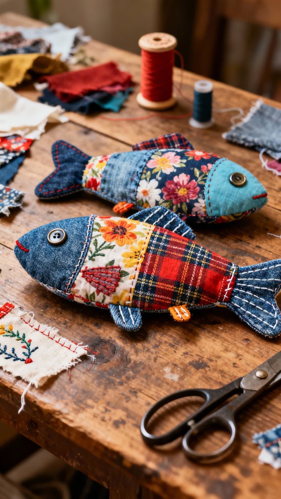 upcycled fabric fish projects