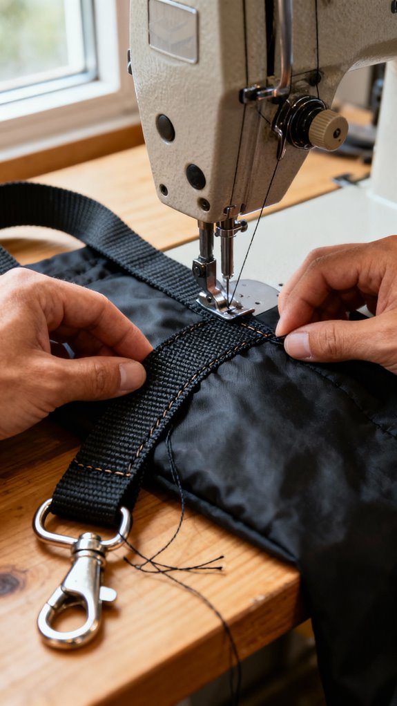 upcycled seat belt straps
