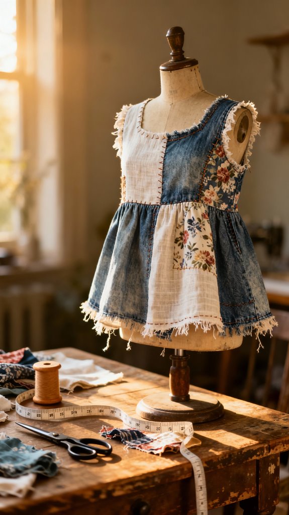upcycled sustainable babydoll dress