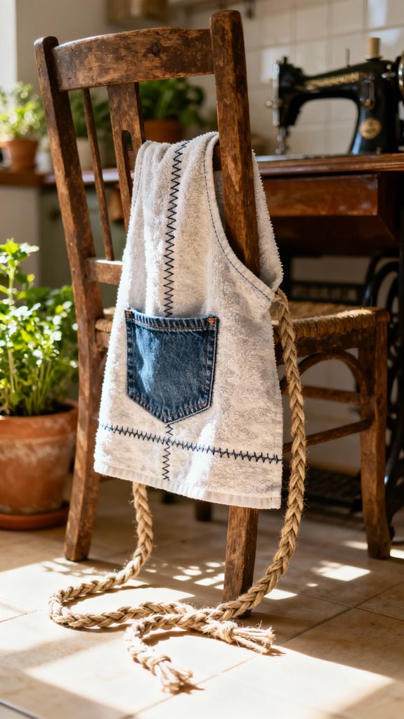 upcycled towel apron projects