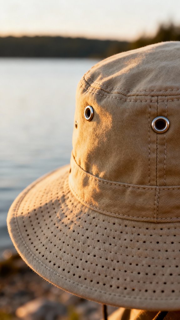 ventilated fishing hat design