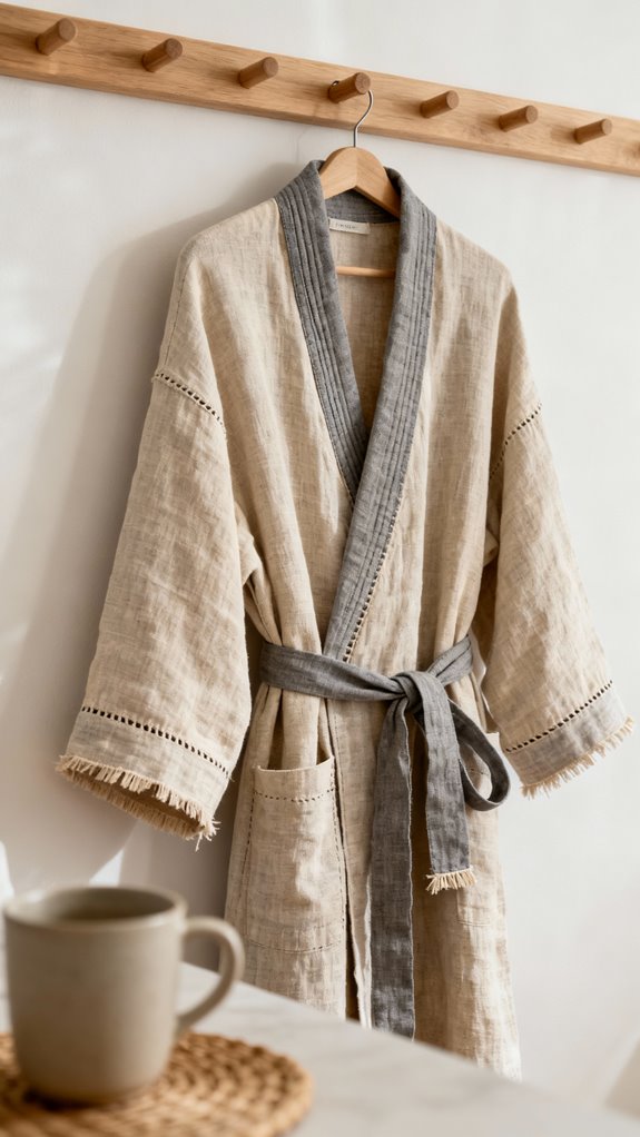 versatile gender neutral linen robe