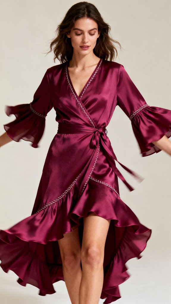 versatile high low wrap dress