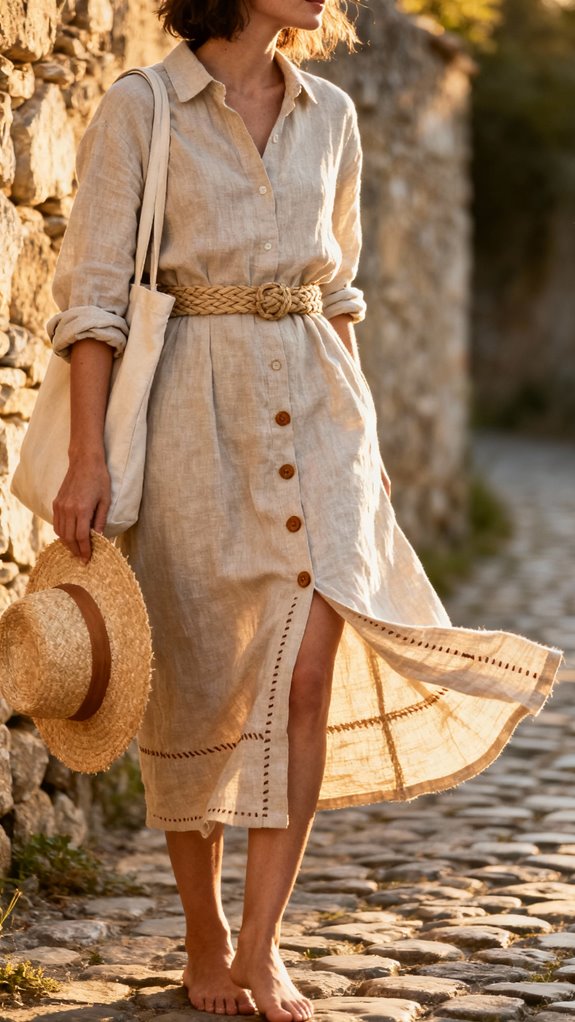versatile linen shirt dress