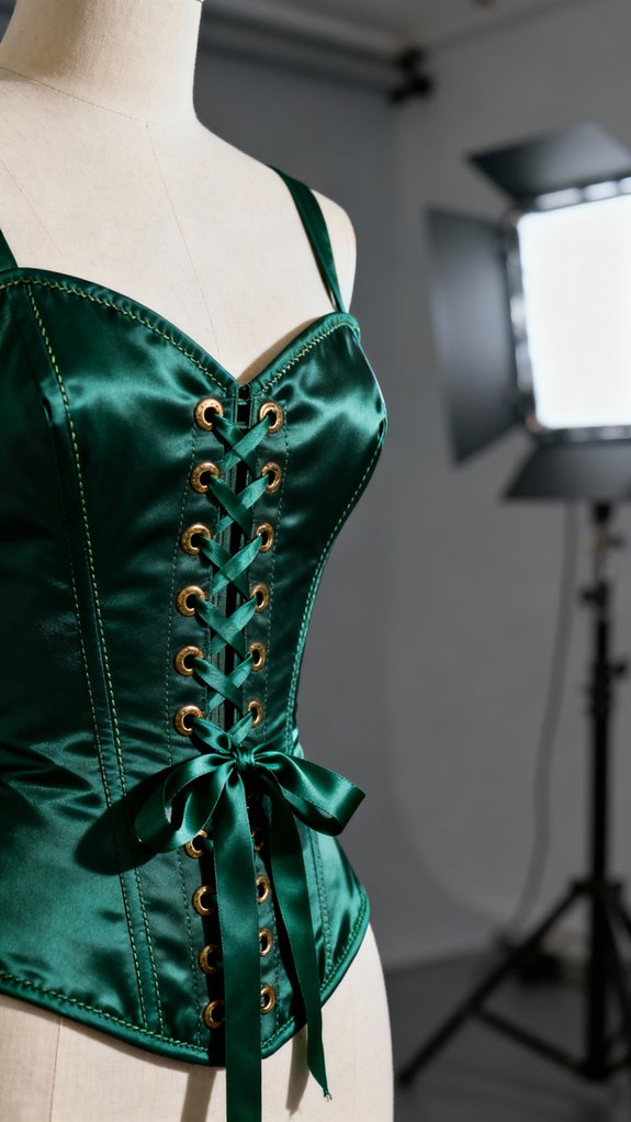 versatile ribbon tie corset construction