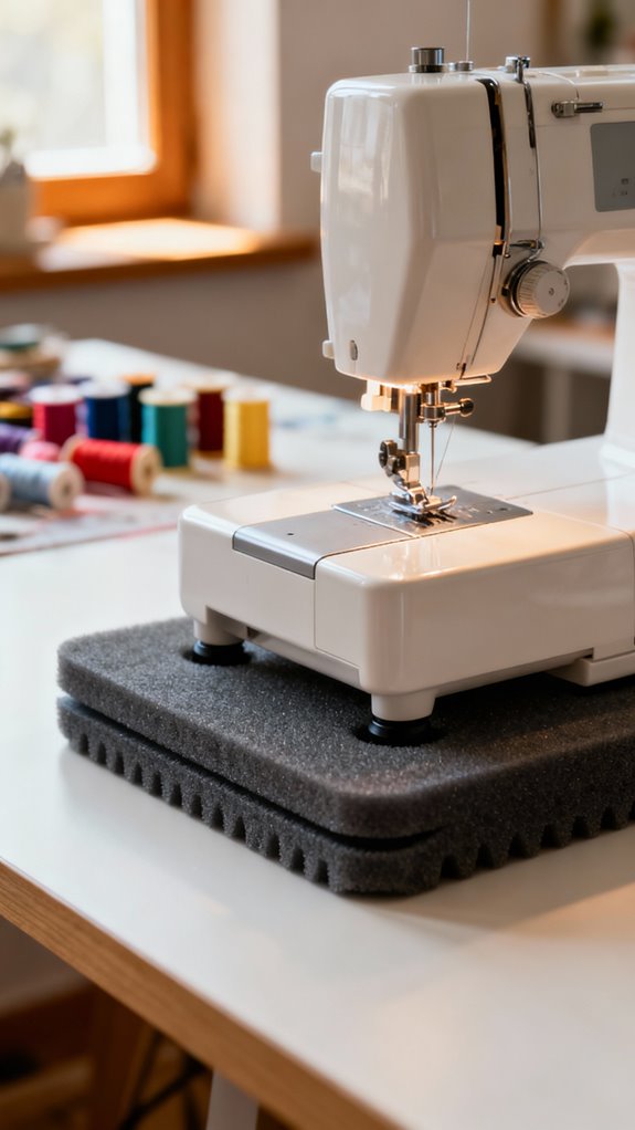 vibration reducing sewing mat