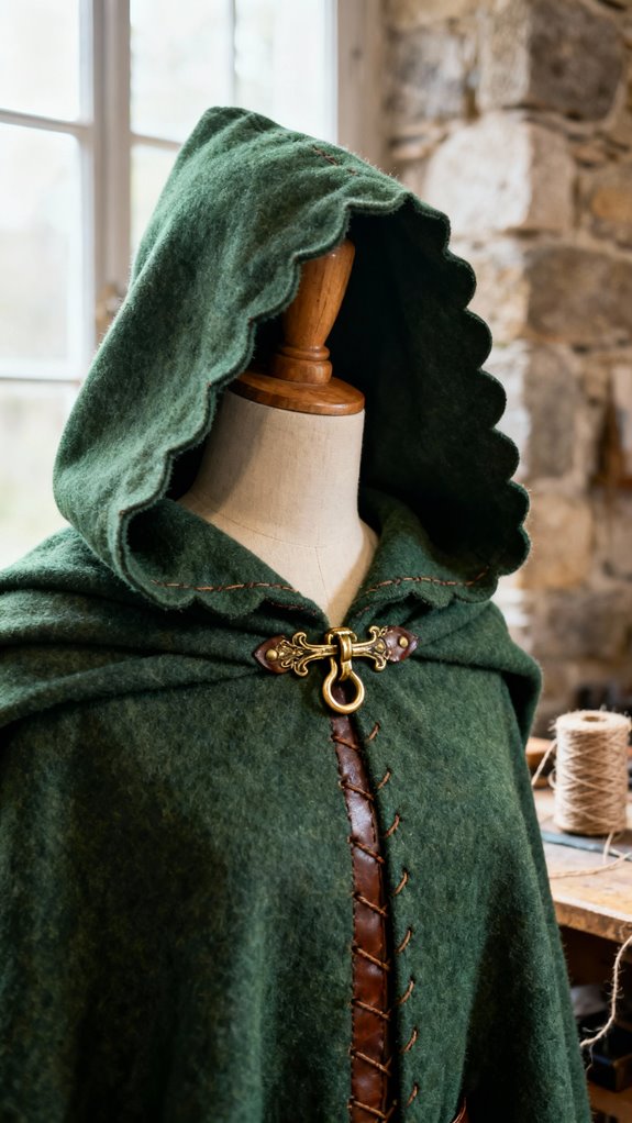 victorian cloak with closures