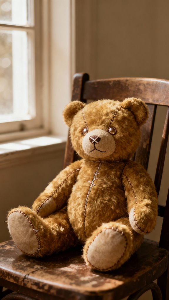 vintage bear with embroidery