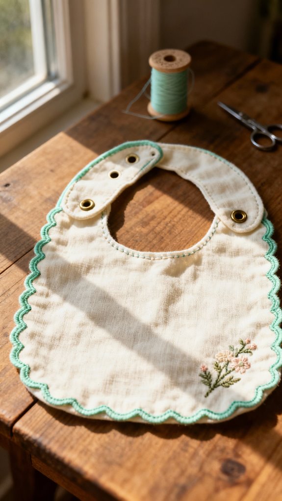 vintage button closure bibs