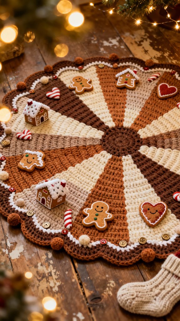 vintage gingerbread holiday skirt