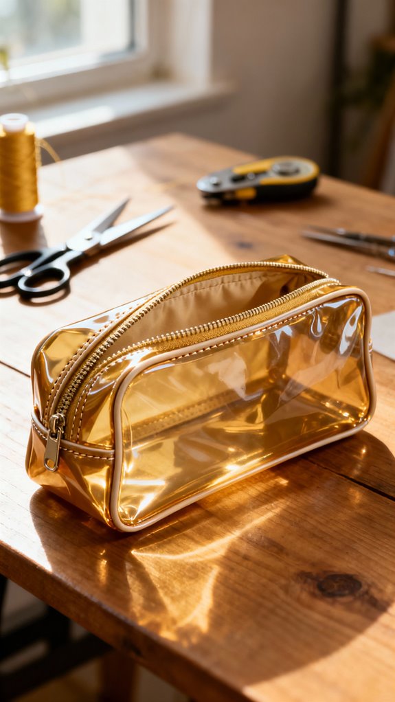 vinyl cosmetic bag sewing tips