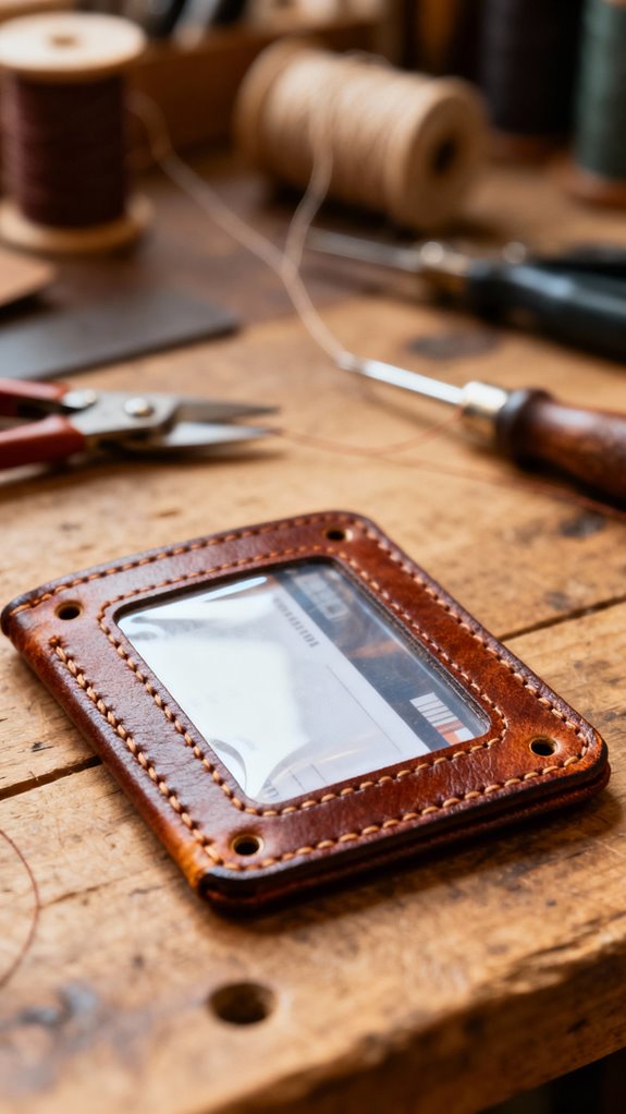 vinyl id card holder