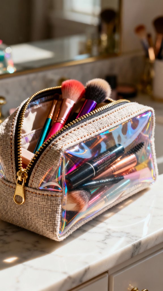vinyl lined makeup pouch benefits
