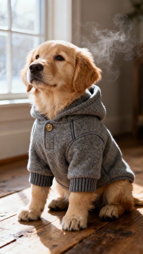 warm fleece dog pullover