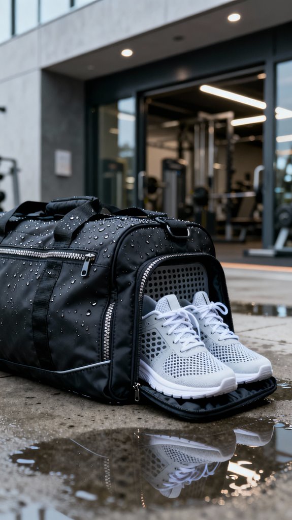 water resistant gym bag design